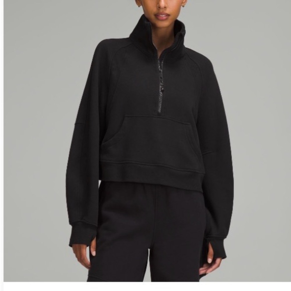 lululemon athletica funnel neck half zip scuba